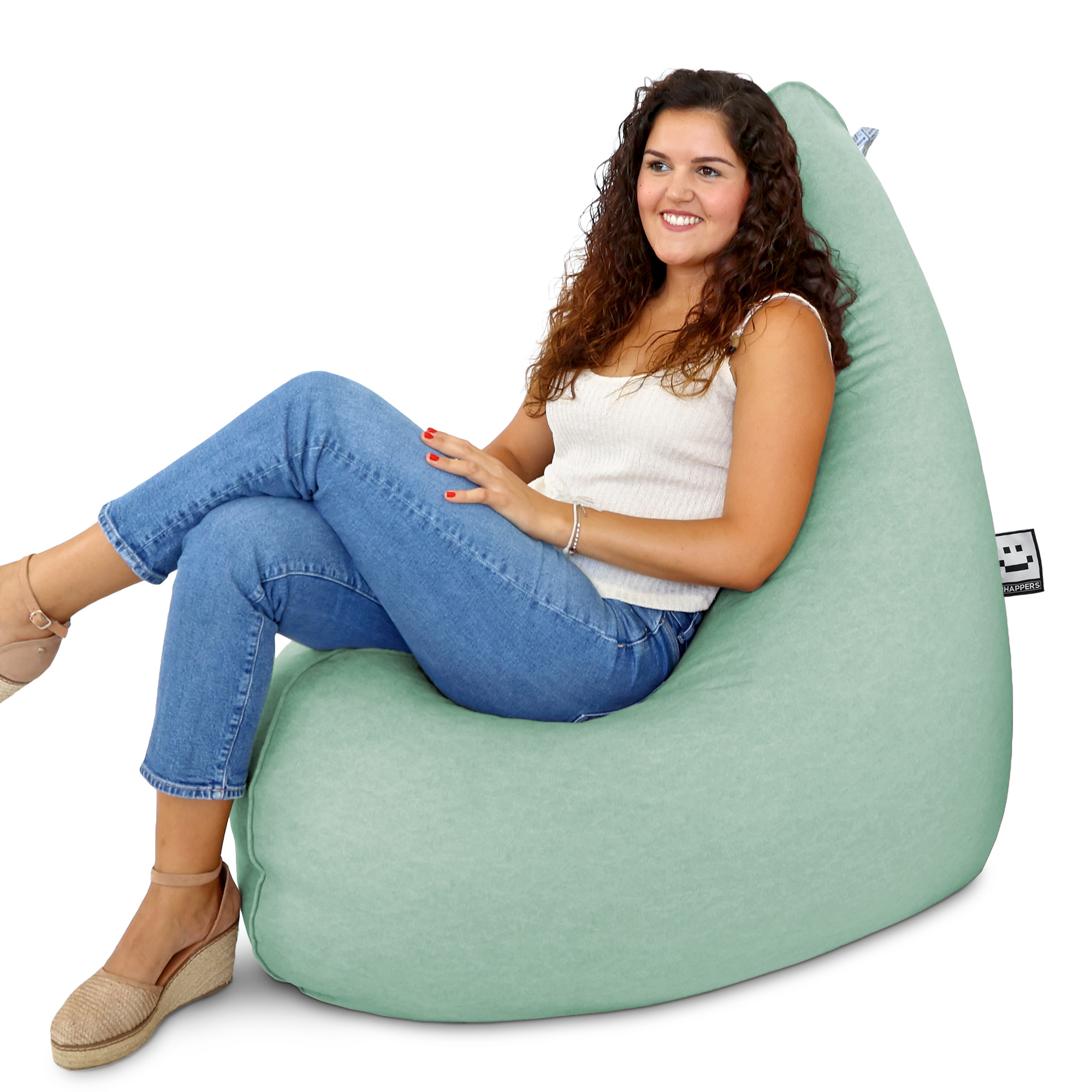 Puff Pera Relax Terciopelo Vintage Menta (1)