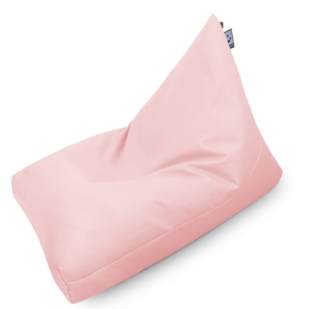 Puff Pirámide Polipiel Rosa ()