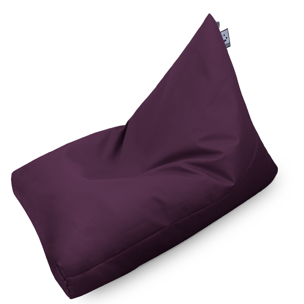 Puff Pirámide Polipiel Morado ()