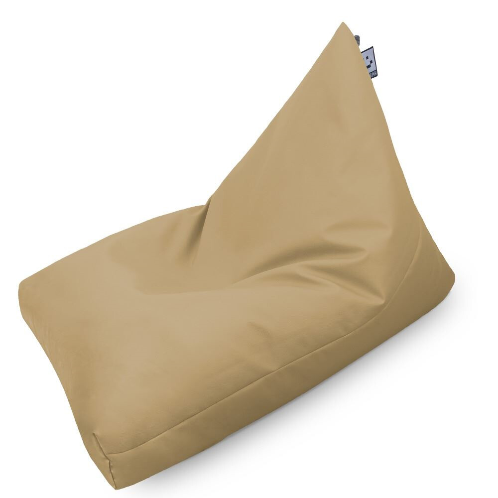 Puff Pirámide Polipiel Beige (1)