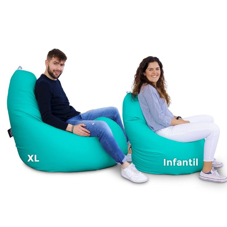 Puff Pera Relax Polipiel Turquesa (1)