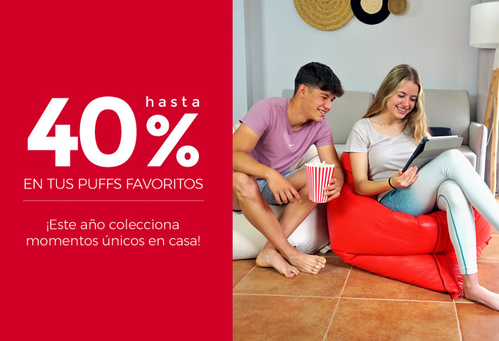 Hasta 40% de descuento en tus puffs favoritos